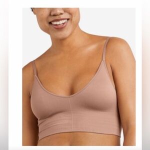 🤎Maidenform🤎M Rib Seamless Brami, Iced Mocha, Size L